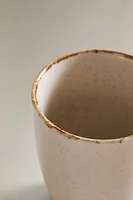 PORCELAIN MUG WITH ANTIQUE FINISH RIM