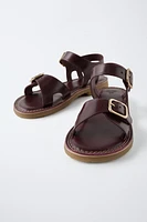 LEATHER SANDALS WITH BUCKLE