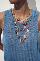 3 PACK OF METAL CHARM NECKLACES