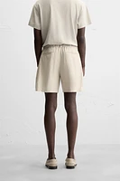 BERMUDA EN COTON ET LIN