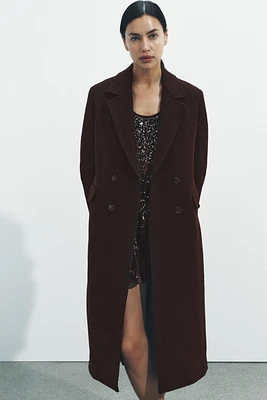 WOOL BLEND DOUBLE BREASTED COAT ZW COLLECTION