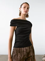 Top bustier drapé