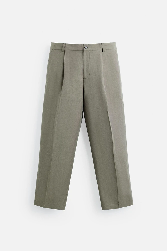 PANTALON DE COSTUME LYOCELL ET LIN