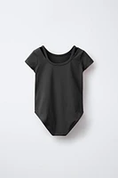 PLAIN SHORT SLEEVE BODYSUIT