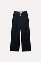 PANTALON LARGE À TAILLE DOUBLE