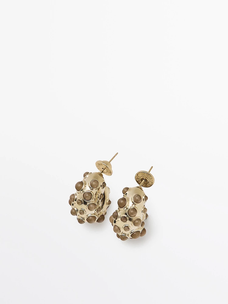 Droplet earrings with stones - Limited Edition