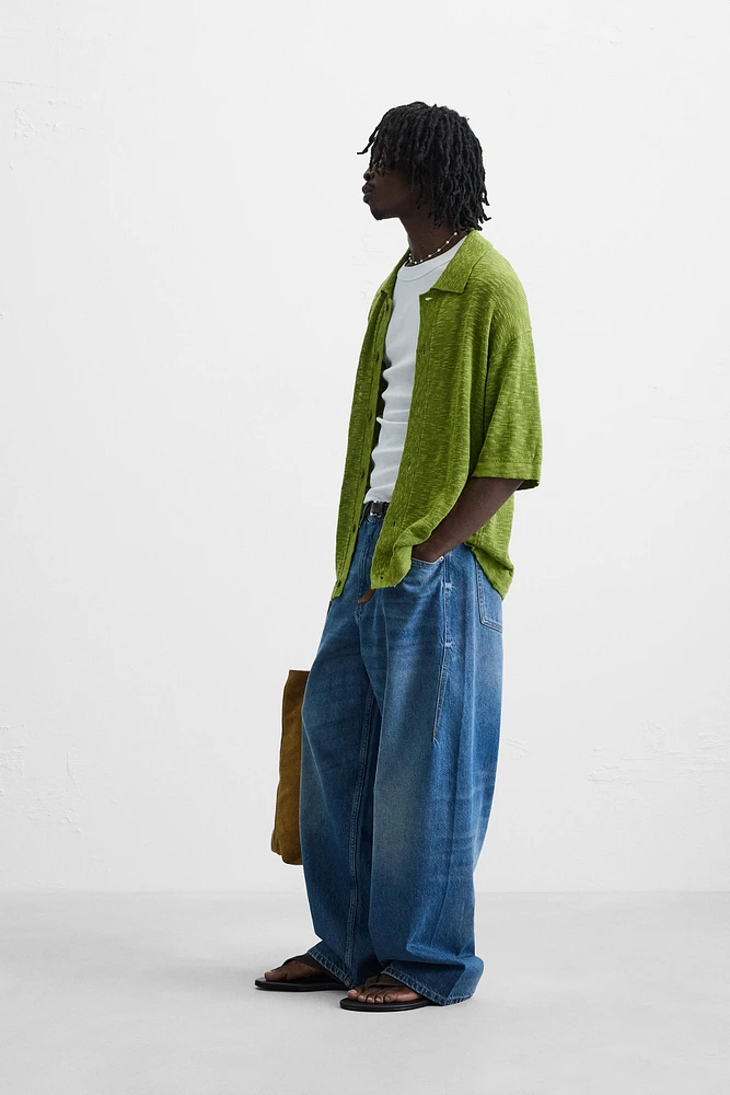 SLUB KNIT SHIRT
