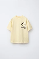 RAISED TEXT PRINT T-SHIRT