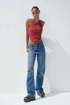 OPEN-BACK HALTER TOP