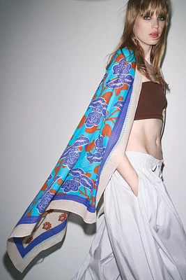 PRINTED COTTON SCARF