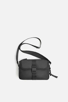 RUBBERIZED CROSSBODY BAG