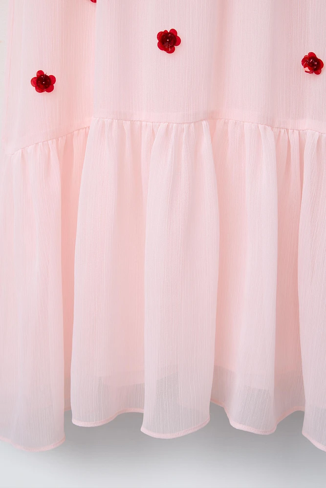 ROBE FLUIDE BIJOUX FLEURS