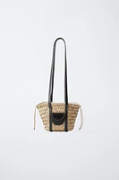 MINI RAFFIA EFFECT BASKET BAG