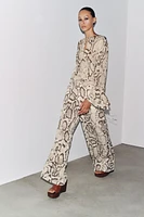 PANTALON SEMI-TRANSPARENT IMPRIMÉ ANIMAL ZW COLLECTION