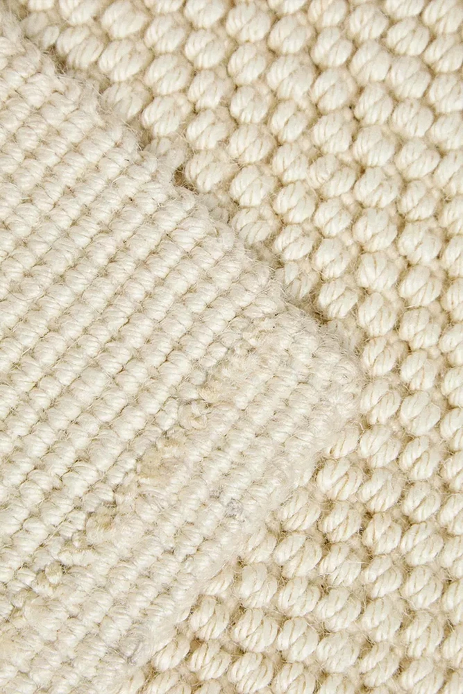 RECTANGULAR DOUBLE BOUCLÉ JUTE AREA RUG