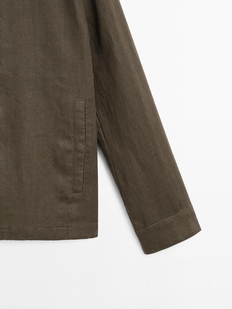 100% linen bomber jacket