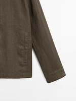 100% linen bomber jacket