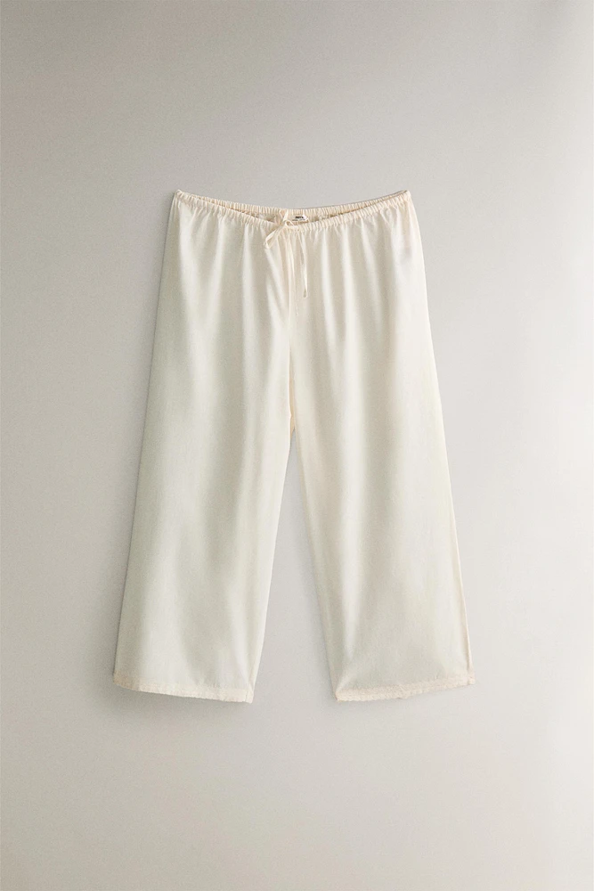 COTTON LACE PANTS