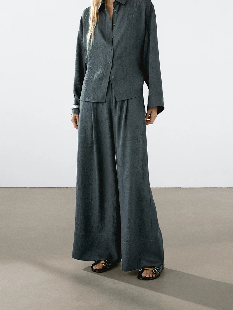 Pantalon fluide effet froiss