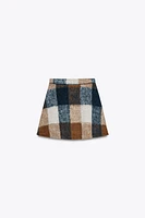 SOFT PLAID SHORT SKIRT