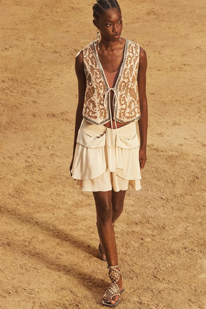 LIMITED EDITION EMBROIDERED STUDDED VEST