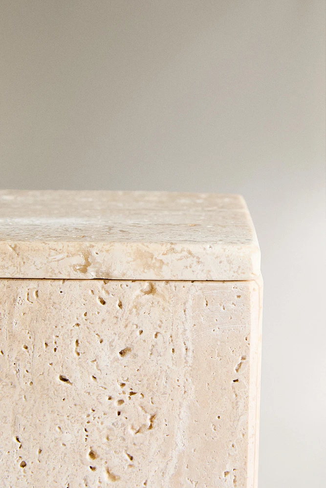 BEIGE MARBLE BATHROOM STORAGE BOX