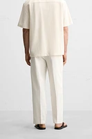 TEXTURED REGULAR FIT PANTS