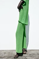 WIDE LEG KNIT PANTS