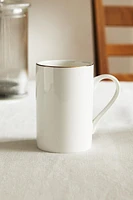 RIMMED BONE CHINA MUG