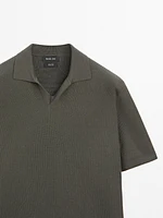 Mercerised cotton short sleeve polo shirt