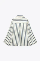 WIDE SLEEVE STRIPED BLOUSE
