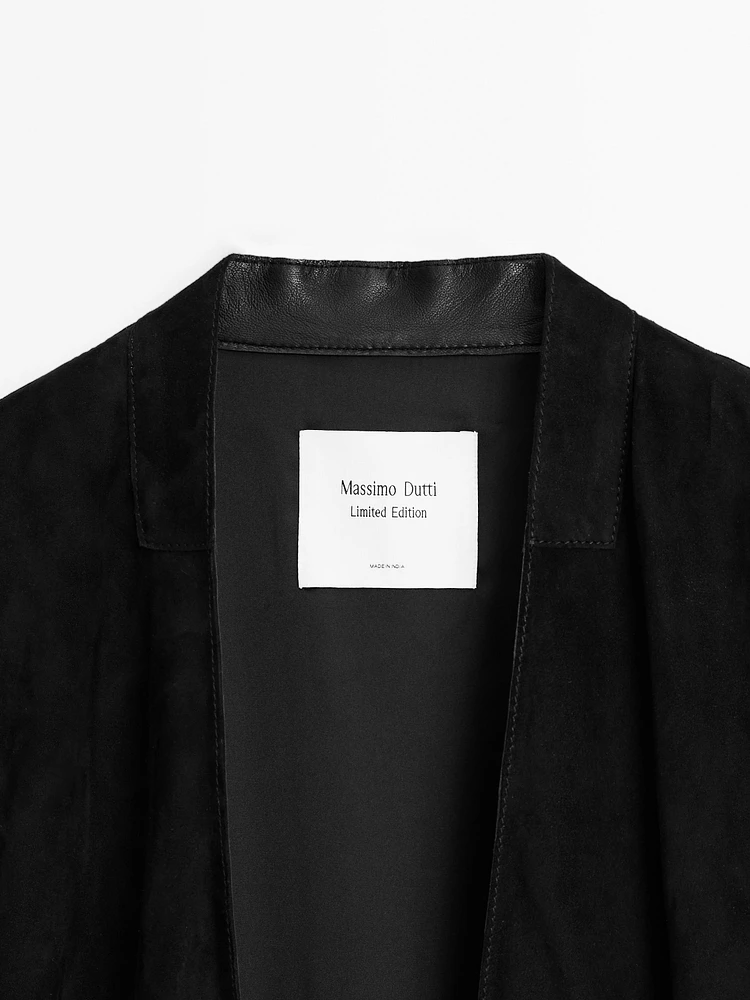 Kimono long en cuir et daim - Limited Edition