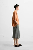 T-SHIRT DÉLAVÉ EN MAILLE IMPRIMÉE