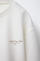 ATHLETIC SWEATSHIRT WITH TEXT