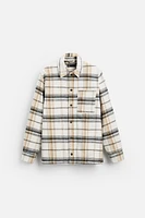 CONTRASTING PLAID OVERSHIRT