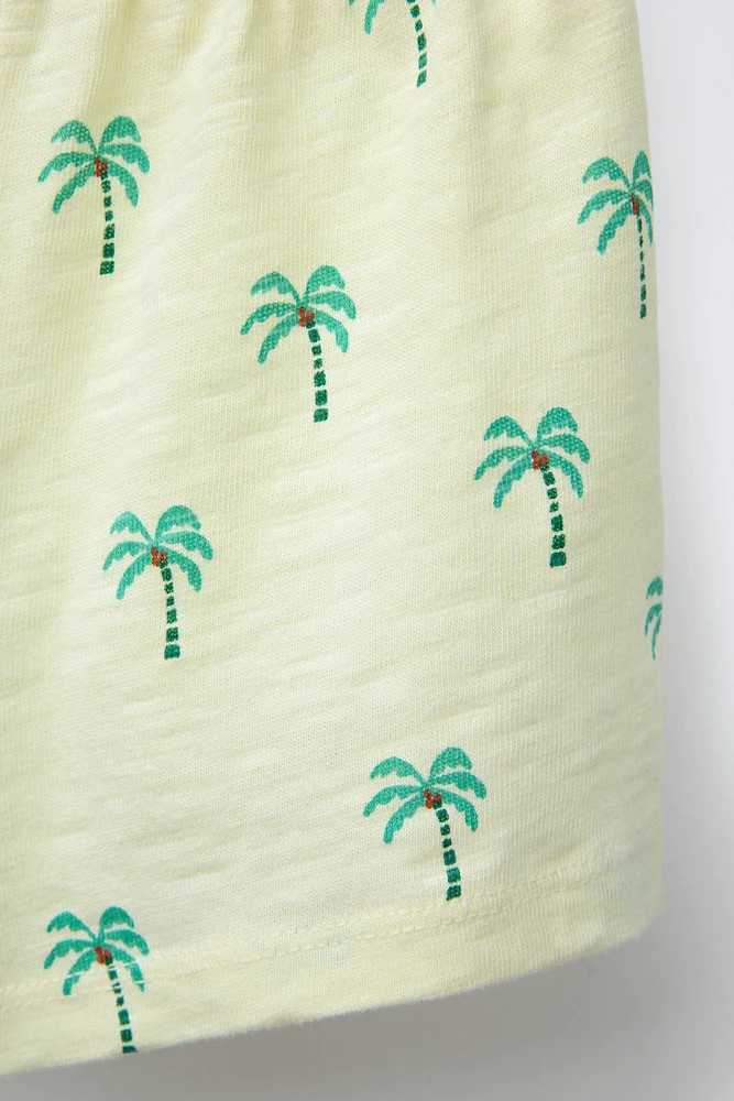 PALM TREE PRINT SHORTS