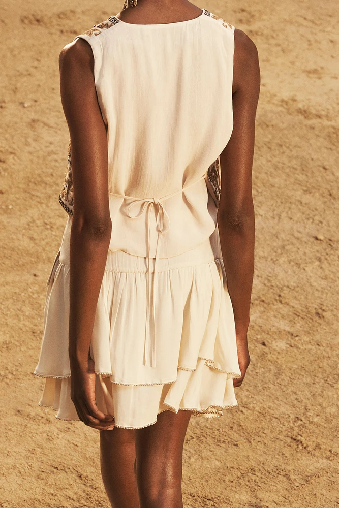 LIMITED EDITION EMBROIDERED STUDDED VEST