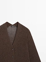 Cardigan oversize en maille fine
