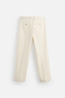 LIMITED EDITION STRAIGHT FIT BELTED PANTS