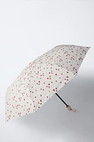 FOLDING HEART PRINT UMBRELLA