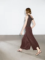 Jupe-culotte fluide en tissu technique