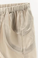 PLEATED LACE SHORTS