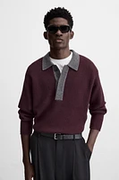 VISCOSE BLEND KNIT POLO