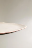 ASSIETTE PLATE GRÈS IRRÉGULIER