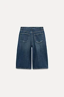 TRF MID-RISE DENIM JORTS