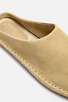 MULE LEATHER ESPADRILLES