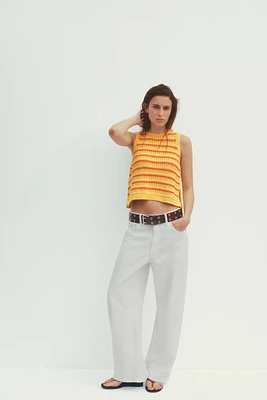 STRIPED KNIT TOP