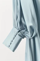 OPEN BACK SATIN EFFECT DRESS