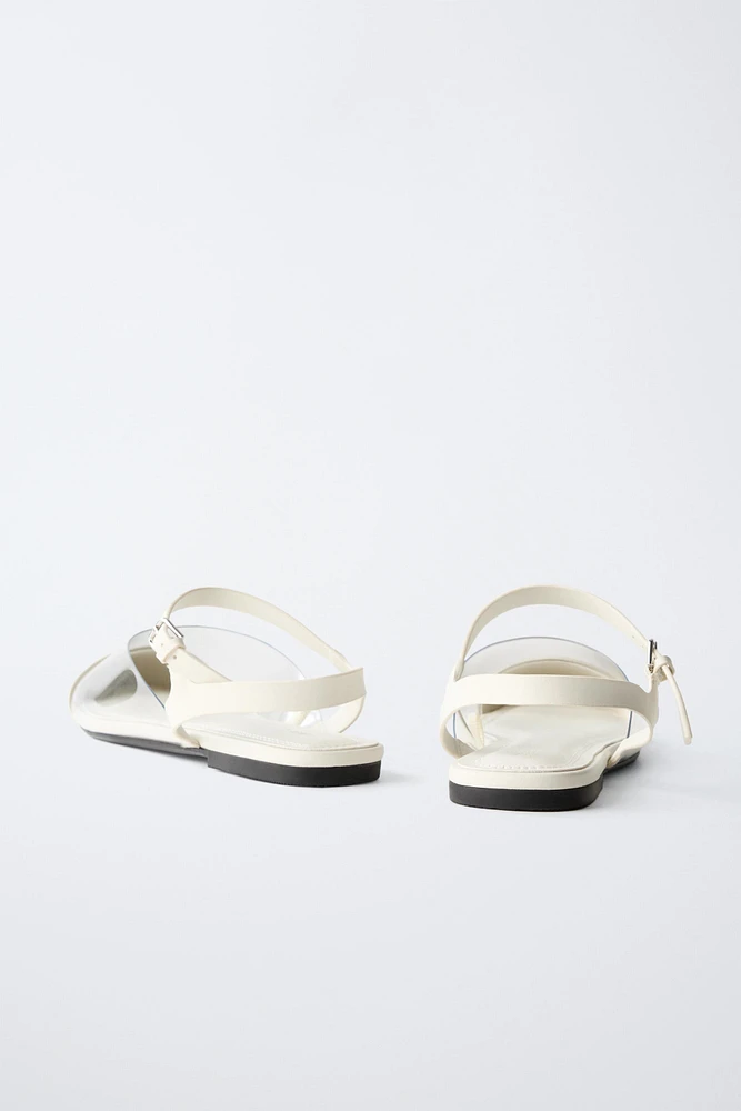 CHAUSSURES OUVERTES À L'ARRIÈRE EN VINYLE