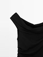 Top bustier drapé